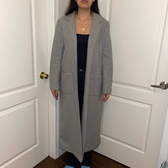 Against Nudity Montreal Wool Blend Grey Long Coat Women  Size M US - Picture 6 of 8